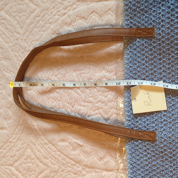 LAST ONE! Shades of Blue Rattan Crochet Shopper/Beach/Tote Bag - Picture 7 of 7